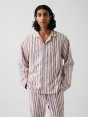 Gap Multi Stripe Matching Family Softest Flannel Pyjamas Shirt - Image 5 of 5