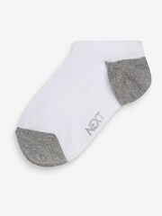 White 7 Pack No Show Cotton Rich Trainer Socks - Image 3 of 3