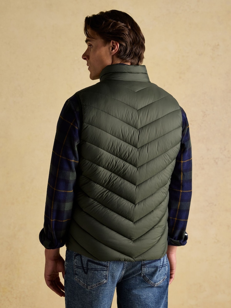 Joules Garrett Green Showerproof Padded Gilet - Image 2 of 8