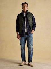 Joules Garrett Green Showerproof Padded Gilet - Image 3 of 8