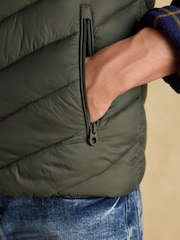 Joules Garrett Green Showerproof Padded Gilet - Image 4 of 8