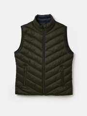 Joules Garrett Green Showerproof Padded Gilet - Image 8 of 8