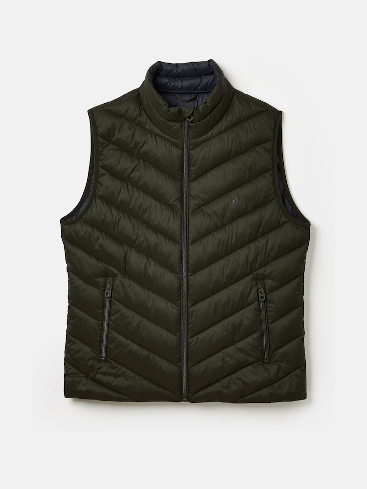 Joules Garrett Green Showerproof Padded Gilet - Image 8 of 8