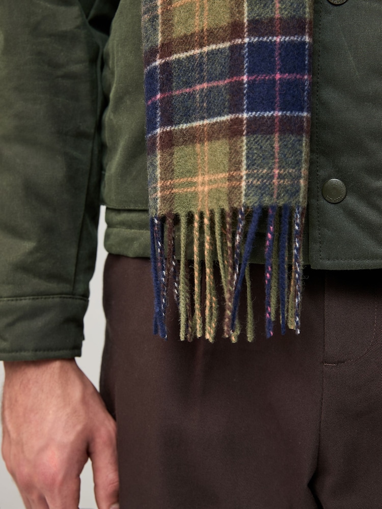 Barbour® Classic Tartan Tartan Check Lambswool Scarf - Image 2 of 6