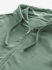 Green Lightweight 100% Cotton Zip-Up Hoodie - Image 9 of 10