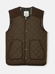 Joules Gibson Brown Quilted Lightweight Gilet - Image 11 of 11