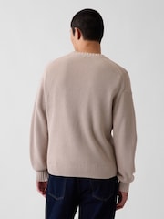 Gap Oatmeal Relaxed Shaker Jumper - Image 2 of 4