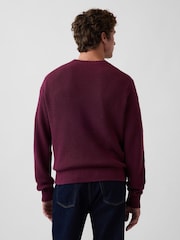 Gap Burgundy Red Relaxed Shaker Jumper - Image 2 of 4