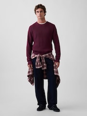 Gap Burgundy Red Relaxed Shaker Jumper - Image 3 of 4