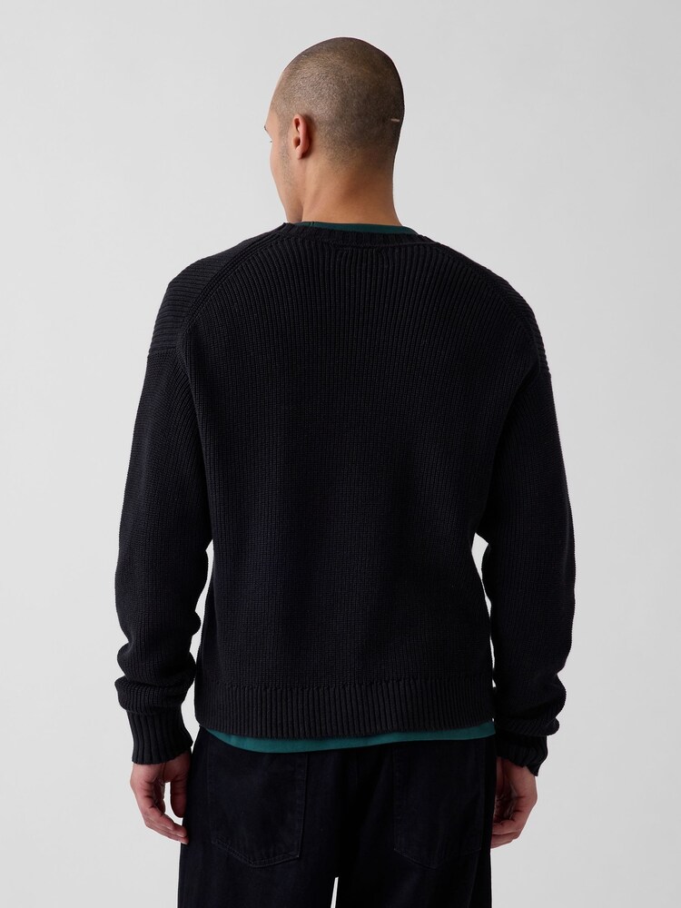 Gap Black Relaxed Shaker Jumper - Image 2 of 4