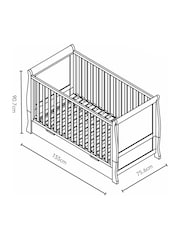 Obaby Grey Stamford Classic Cot Bed - Image 7 of 7
