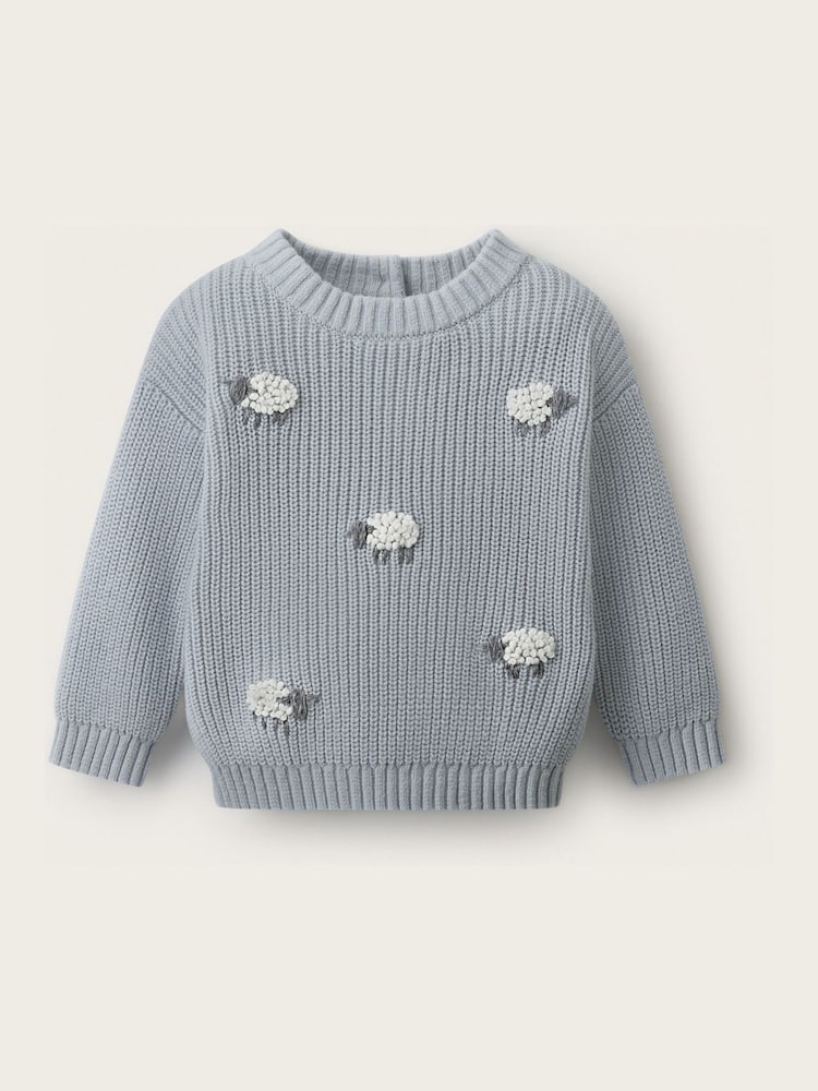 The White Company Blue Blend Sheep Jumper - Image 1 of 4
