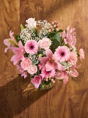 Pink Lily, Rose & Germini Bouquet - Image 2 of 5