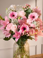 Pink Lily, Rose & Germini Bouquet - Image 4 of 5