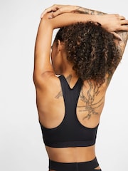 Nike Black Nike Swoosh Medium Support Sports Bra - Image 2 of 7