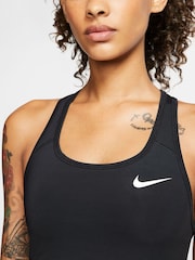 Nike Black Nike Swoosh Medium Support Sports Bra - Image 3 of 7