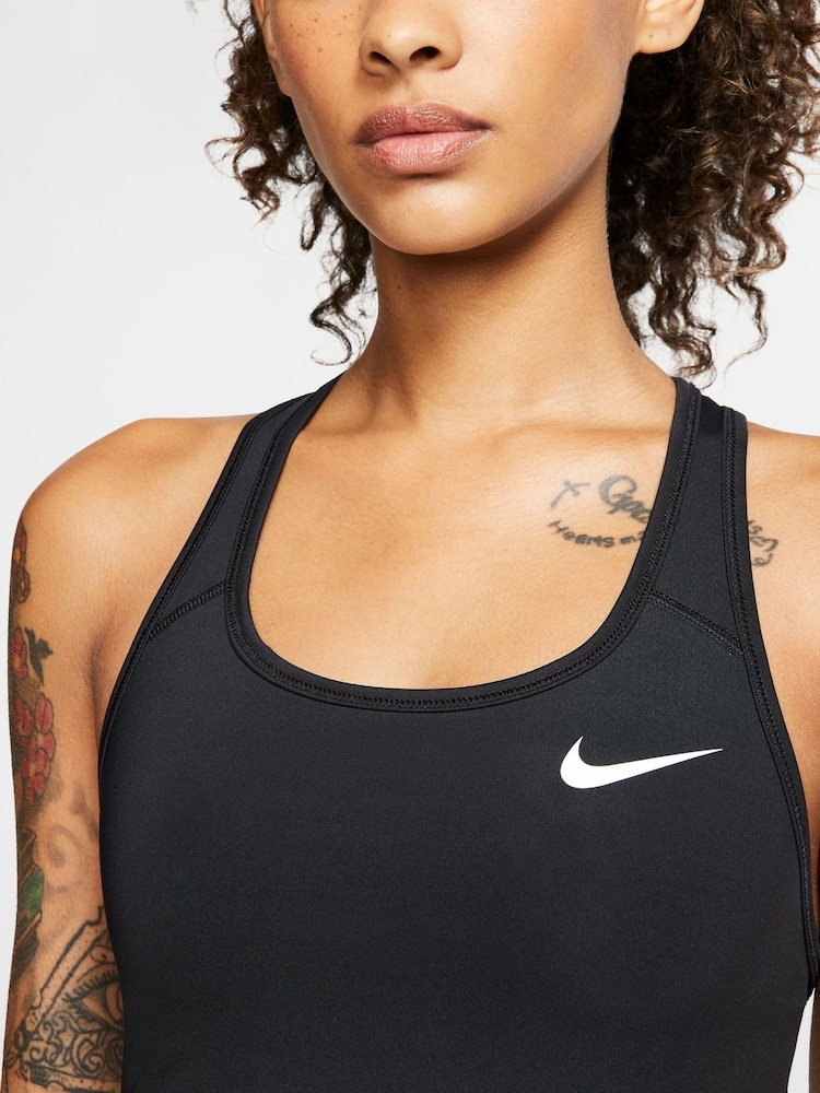 Černý - Sportovní podprsenka Nike Nike Swoosh pro střední zátěž - Image 3 of 7