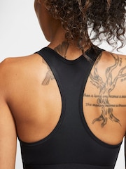 Nike Black Nike Swoosh Medium Support Sports Bra - Image 4 of 7