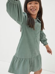 FatFace Green Katy Collared Cord Dress - Image 1 of 5