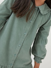FatFace Green Katy Collared Cord Dress - Image 3 of 5