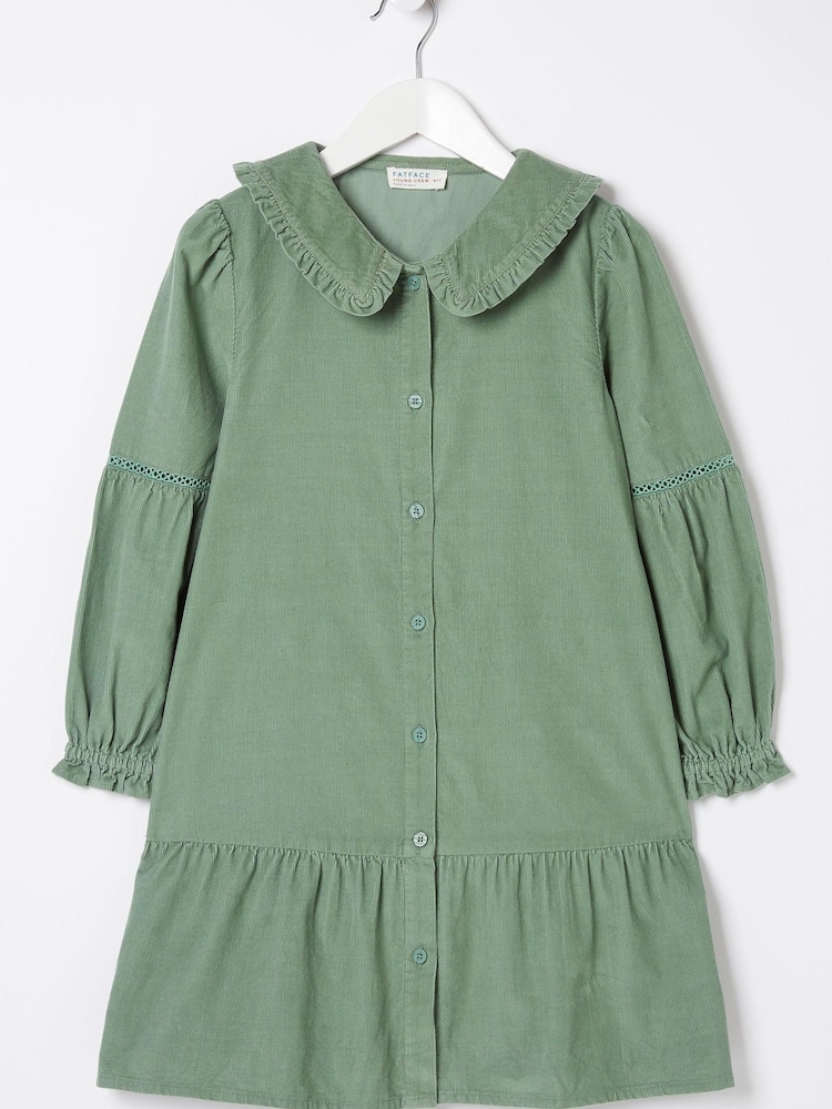 FatFace Green Katy Collared Cord Dress - Image 5 of 5