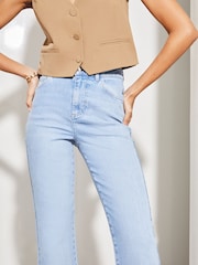 Lipsy Blue High Waist Slim Flare Jeans - Image 3 of 4