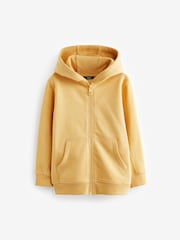 Yellow Plain Zip Through Hoodie (3-16yrs) - Image 1 of 3