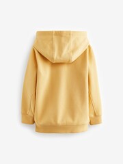 Yellow Plain Zip Through Hoodie (3-16yrs) - Image 2 of 3