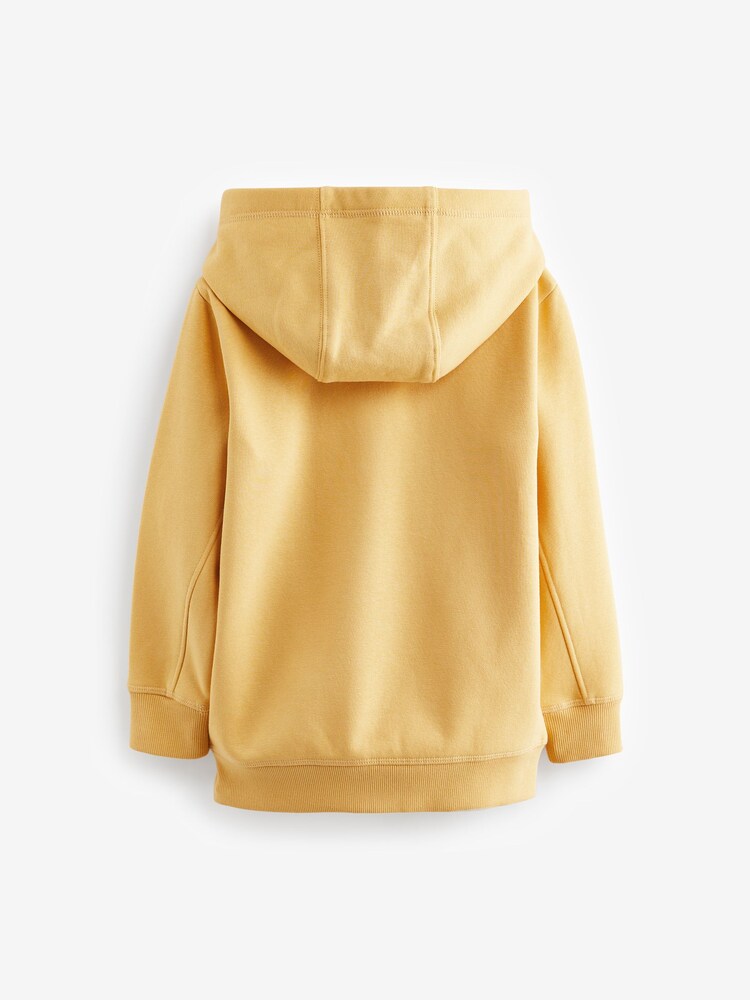 Yellow Plain Zip Through Hoodie (3-16yrs) - Image 2 of 3