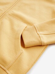 Yellow Plain Zip Through Hoodie (3-16yrs) - Image 3 of 3