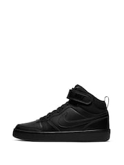 Черный - Nike подростковые кроссовки средней длины Nike Court Borough - Image 2 of 8