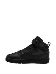 Черный - Nike подростковые кроссовки средней длины Nike Court Borough - Image 3 of 8
