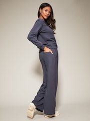 Knickerbox Blue Jessica Sweat Wide Leg Jogger Trousers - Image 2 of 6