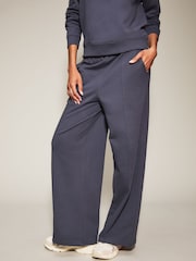 Knickerbox Blue Jessica Sweat Wide Leg Jogger Trousers - Image 5 of 6