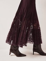 Mint Velvet Red Lace Ultimate Multitasker Midi Dress - Image 4 of 7
