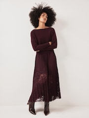 Mint Velvet Red Lace Ultimate Multitasker Midi Dress - Image 5 of 7