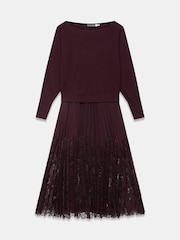 Mint Velvet Red Lace Ultimate Multitasker Midi Dress - Image 6 of 7