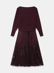 Mint Velvet Red Lace Ultimate Multitasker Midi Dress - Image 7 of 7