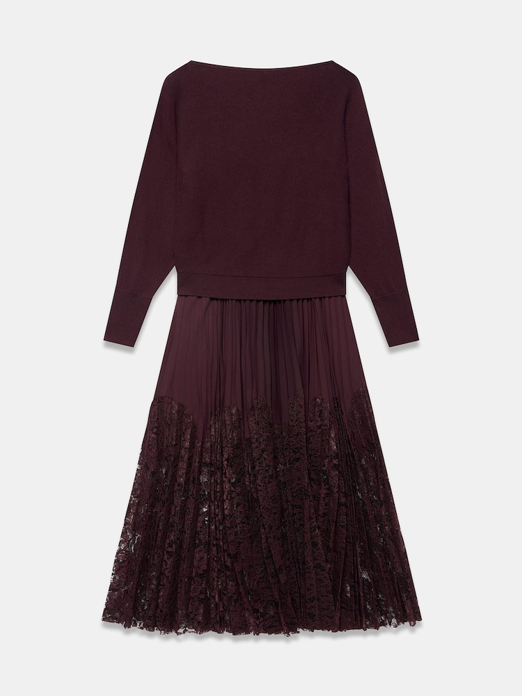 Mint Velvet Red Lace Ultimate Multitasker Midi Dress - Image 7 of 7 Mint Velvet Red Lace Ultimate Multitasker Midi Dress - Image 7 of 7