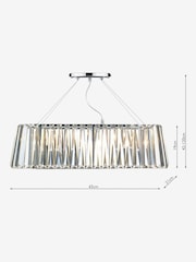 Dar Lighting Clear Cecilia 3 Light Ceiling Light Pendant - Image 2 of 4