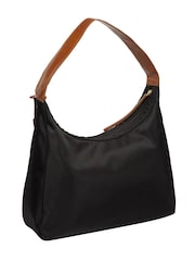 Pure Luxuries London Black/Brown 'Mireille' Canvas & Leather Shoulder Bag - Image 6 of 6