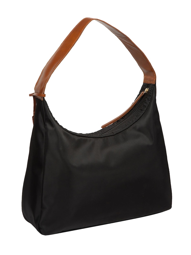 Pure Luxuries London Black/Brown 'Mireille' Canvas & Leather Shoulder Bag - Image 6 of 6 Pure Luxuries London Black/Brown 'Mireille' Canvas & Leather Shoulder Bag - Image 6 of 6