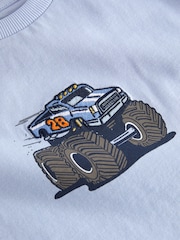 Blue Monster Truck Embroidered T-Shirt (3-16yrs) - Image 3 of 3