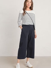 Seasalt Blue Cornwall Hobhouse Wide Leg Culottes - Image 1 of 3
