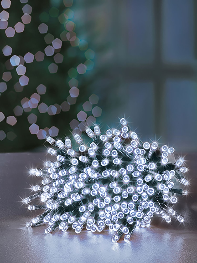 Premier Decorations Ltd White Brite 720 Supabrights LED Christmas Lights With Timer 57.5M - Image 1 of 4