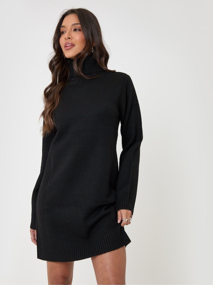 Threadbare Turtle Neck Mini Jumper Dress - 5суретінің 1 суреті