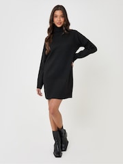 Threadbare Turtle Neck Mini Jumper Dress - 5суретінің 3 суреті