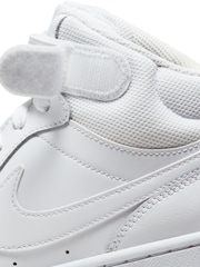 Nike White Youth Court Borough Mid Trainers - Image 10 of 10