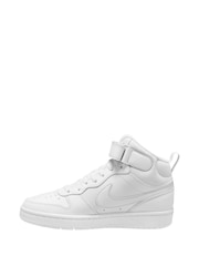 Nike White Youth Court Borough Mid Trainers - Image 2 of 10