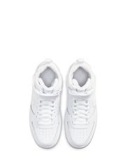 Nike White Youth Court Borough Mid Trainers - Image 5 of 10